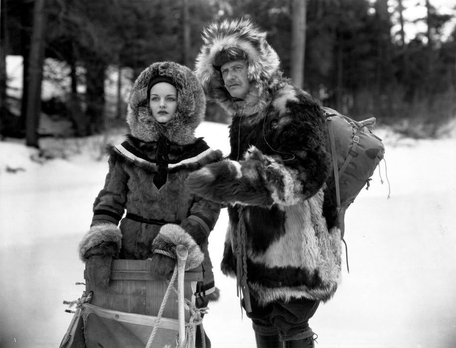 Rochelle Hudson and a man in the snow