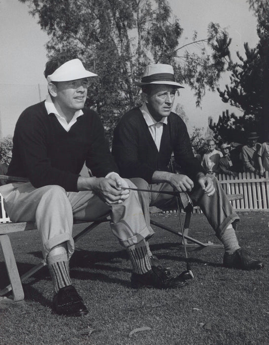 Bing Crosby and Jack Burke at a golf course