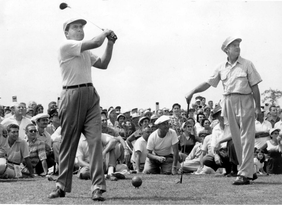 Richard Nixon and Bob Hope Playing Golf