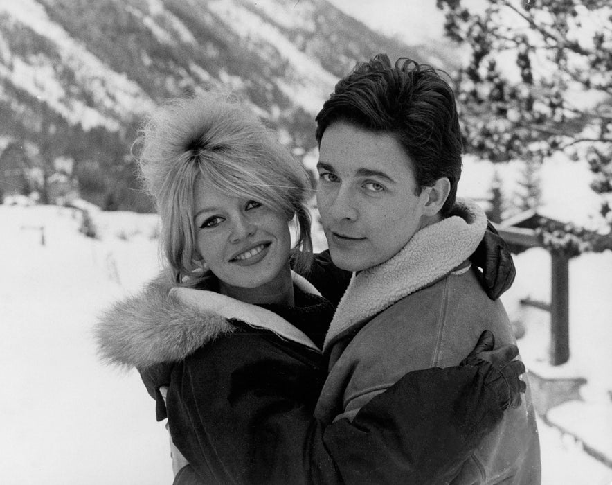 Brigitte Bardot and Husband Jacques Charrier at Chamonix