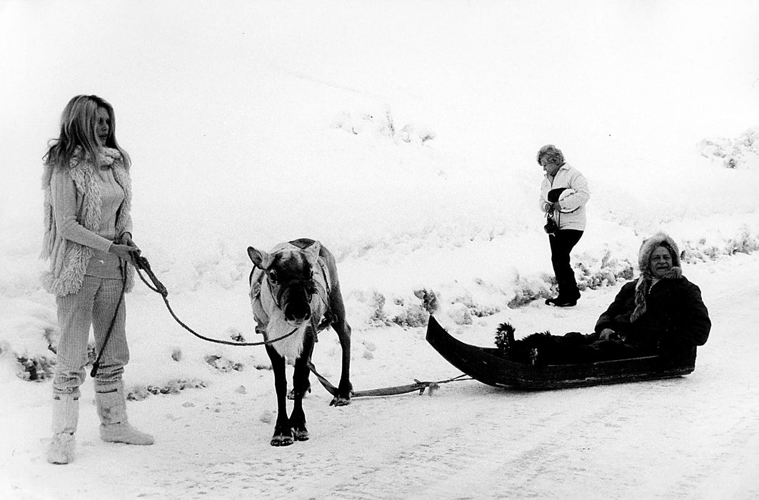 Brigitte Bardot with Reindeer