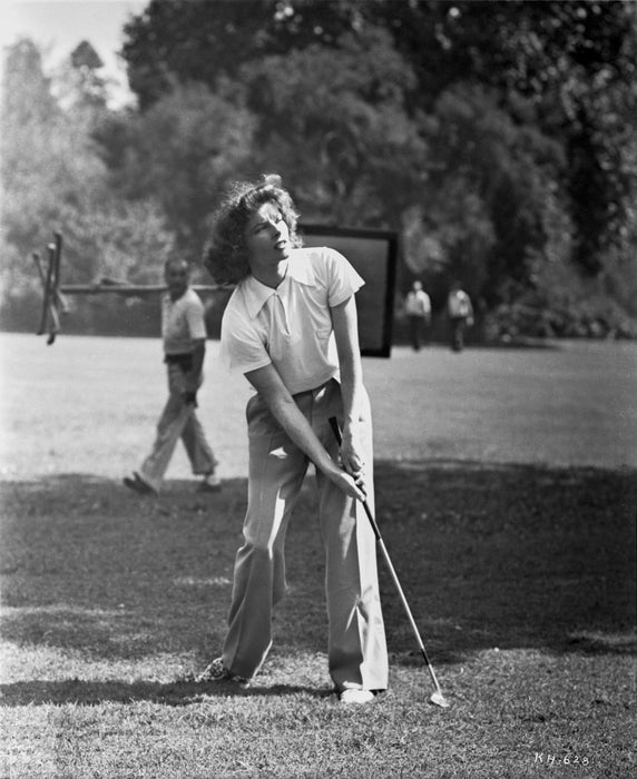 Katherine Hepburn Playing Golf