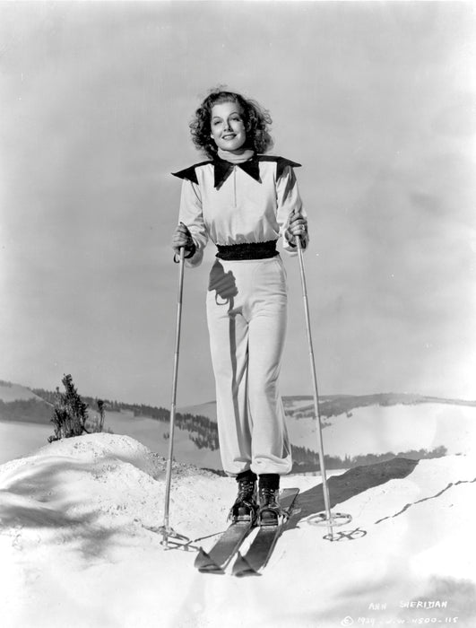 Ann Sheridan Skiing