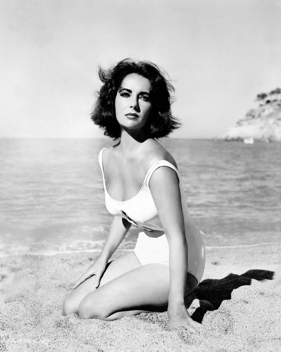 Liz Taylor on the Beach