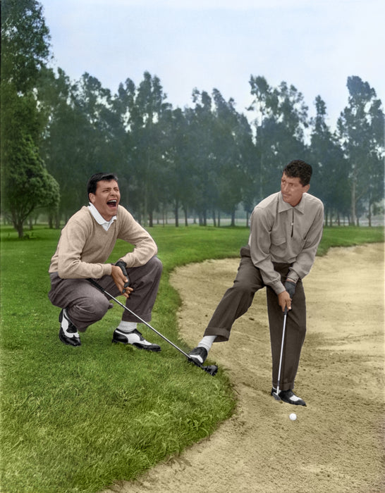 Dean Martin and Jerry Lewis Golfing