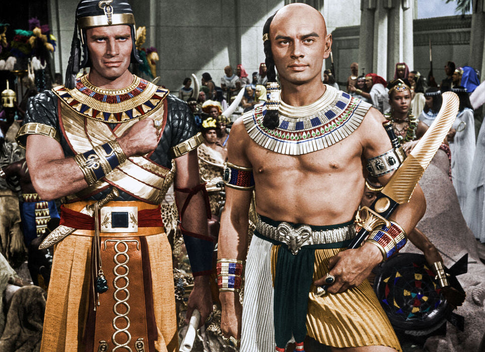 Charlton Heston and Yul Brynner in The Ten Commandments