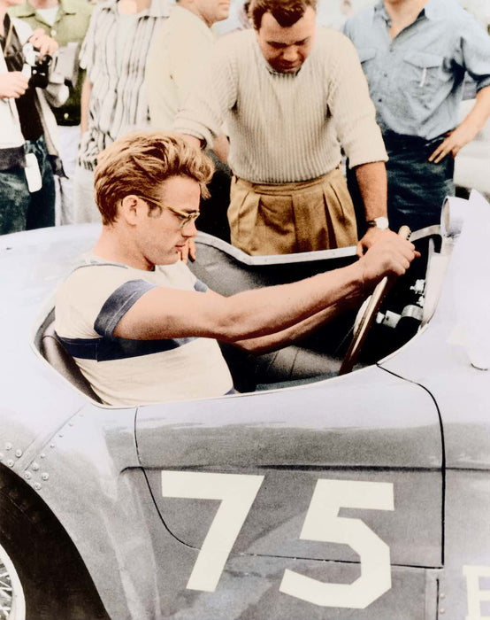 James Dean in His Porsche Racer