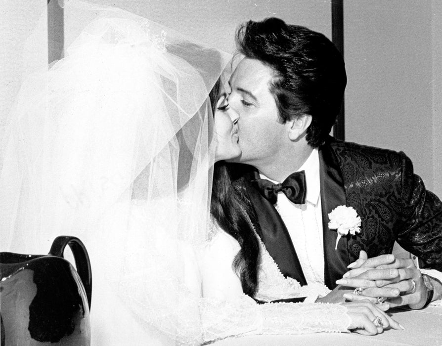 Elvis and Priscilla at Wedding