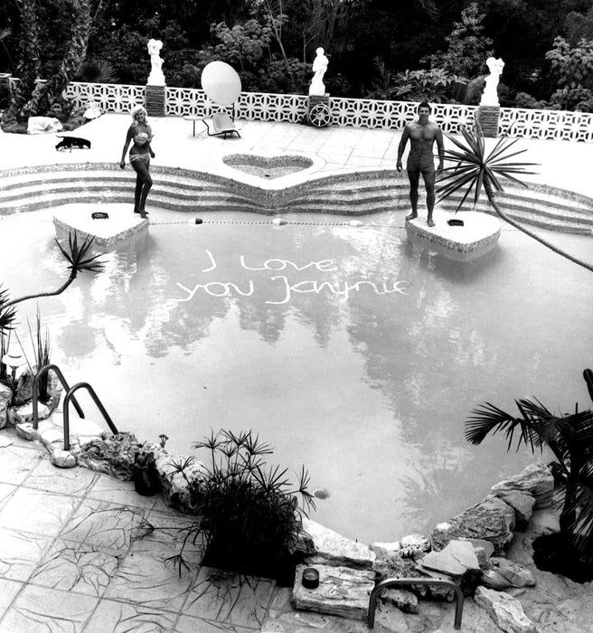 Jayne Mansfield and Her Heart Shaped Pool