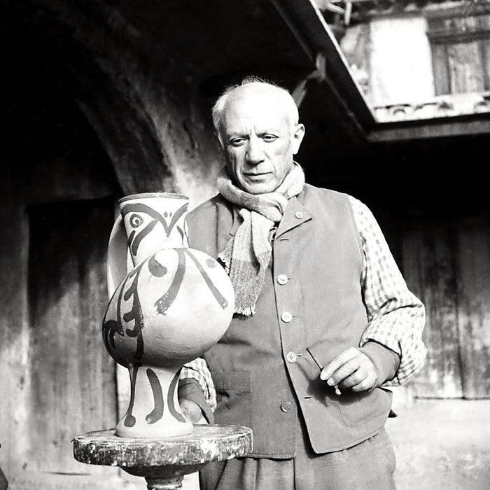 Picasso with Bird Sculpture