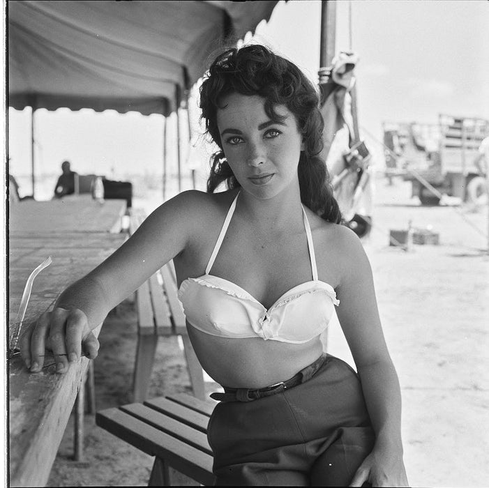 Liz Taylor on the Set of Giant, by Frank Worth