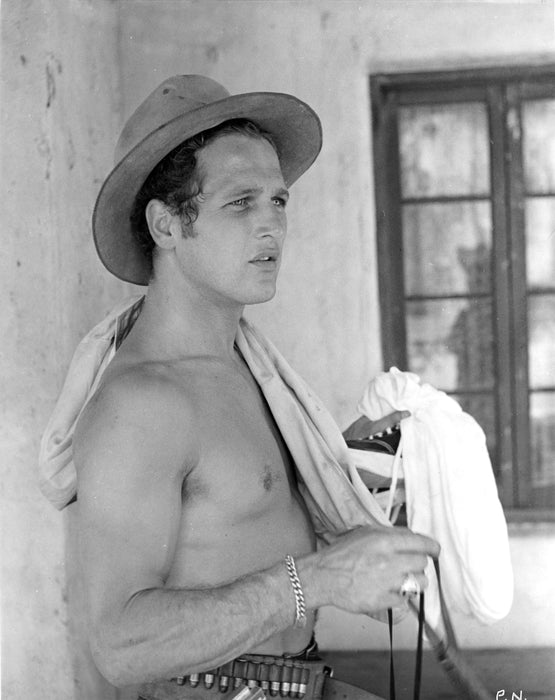 Paul Newman wearing a cowboy hat