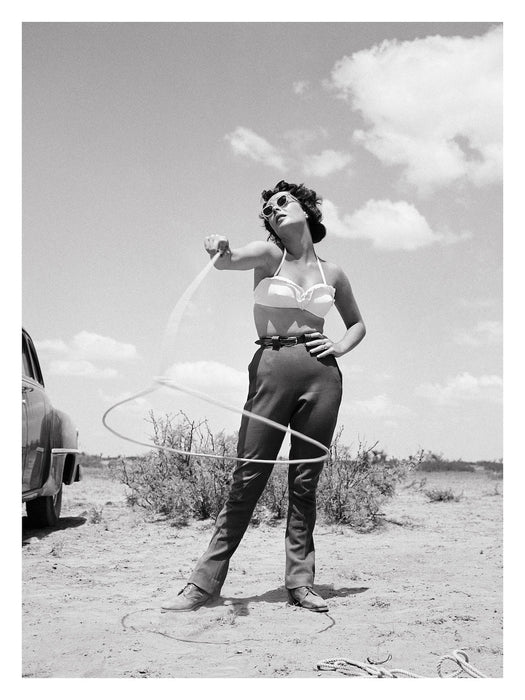 Liz Taylor On Set of Giant by Frank Worth