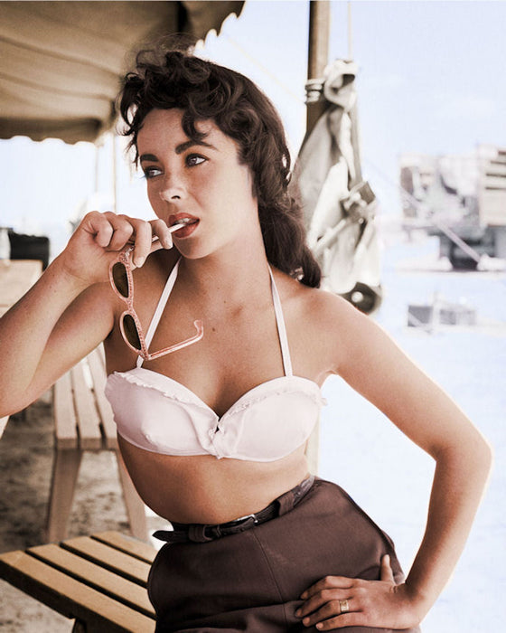Liz Taylor with Sunglasses on the Set of Giant, by Frank Worth