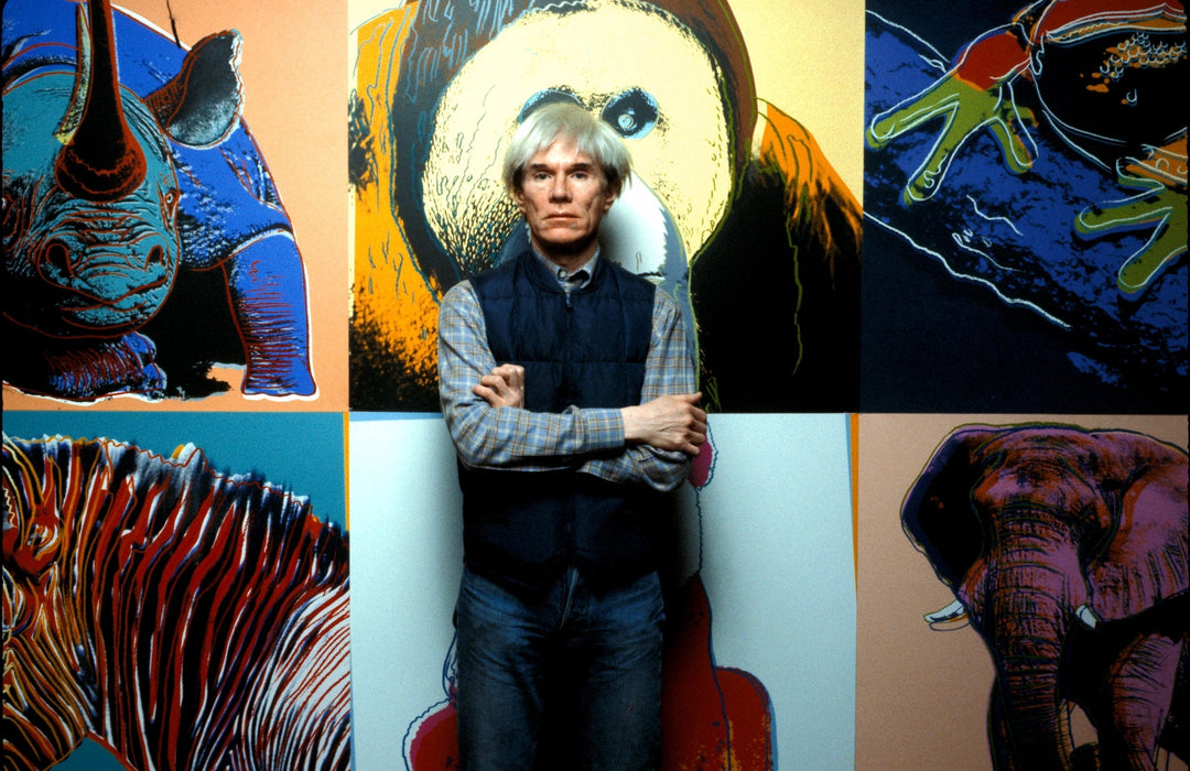 Andy Warhol with Endangered Species, 1983