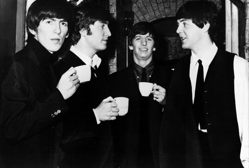 The Beatles Drinking Tea