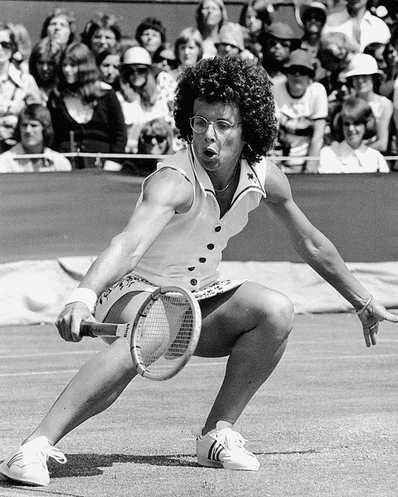 Bille Jean King Playing Tennis