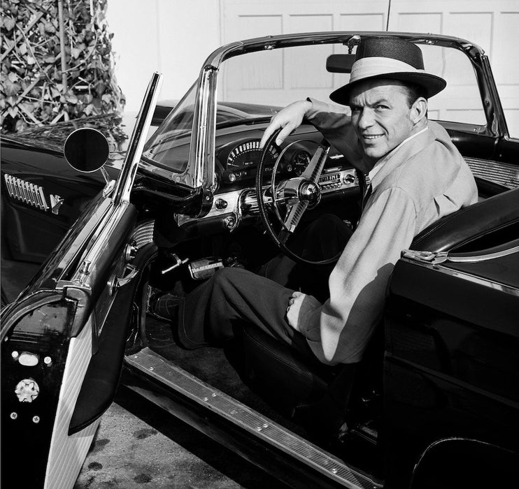 Frank Sinatra in His Ford Thunderbird by Frank Worth