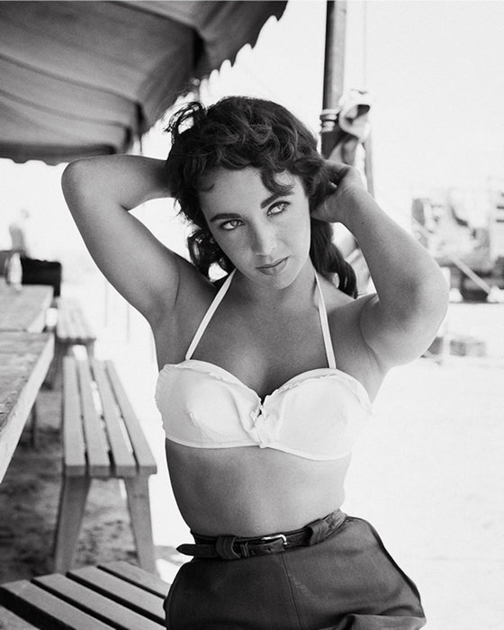 Liz Taylor on Set of Giant by Frank Worth