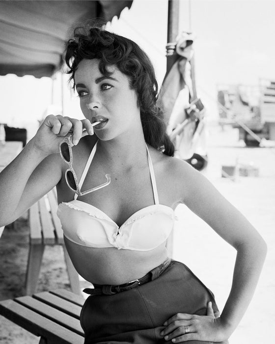 Liz Taylor with Sunglasses on Set of Giant by Frank Worth