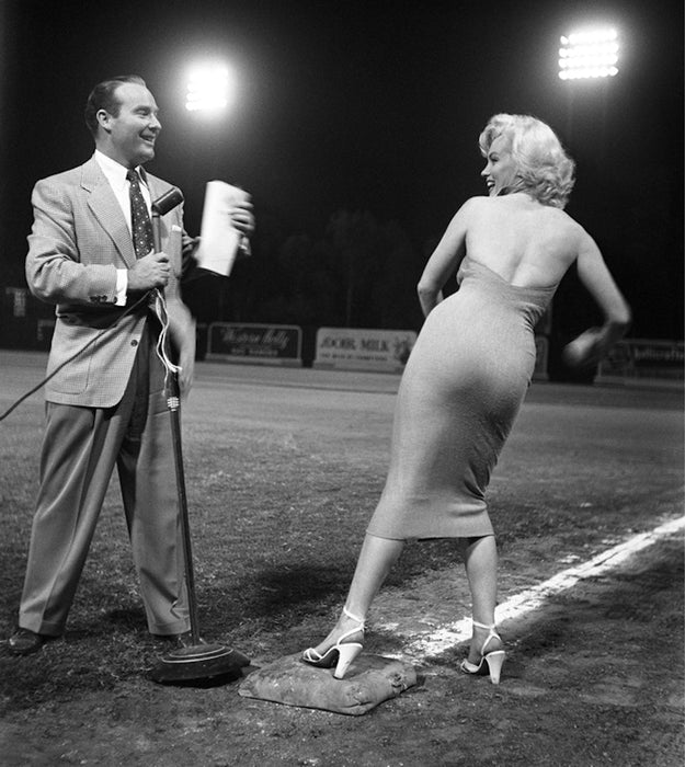 Marilyn Monroe at Dodger's Stadium by Frank Worth