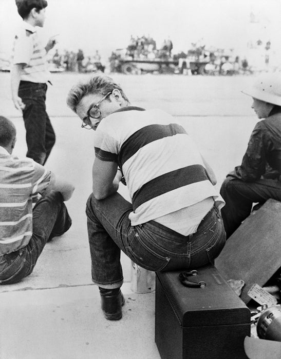 James Dean Looking Over His Shoulder by Frank Worth