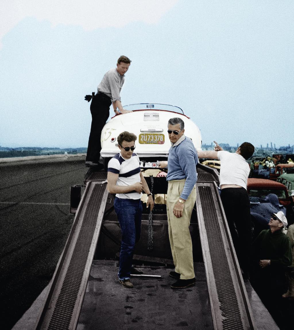 James Dean Loading His Porsche Racer by Frank Worth — Discovery Land ...