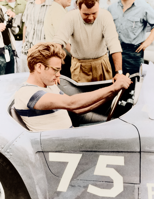 James Dean in His Porsche Racer