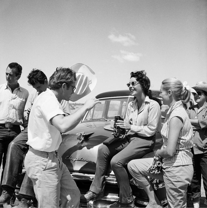 James Dean and Liz Taylor on Set of Giant by Frank Worth