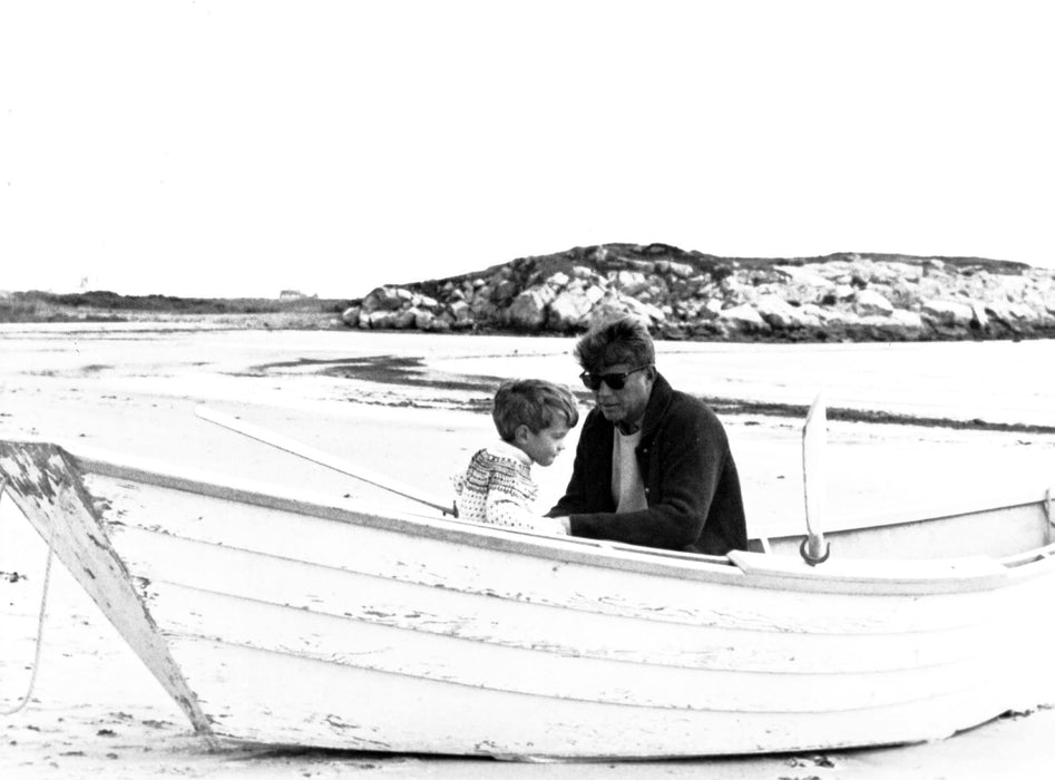 JFK and JFK Jr. on Boat