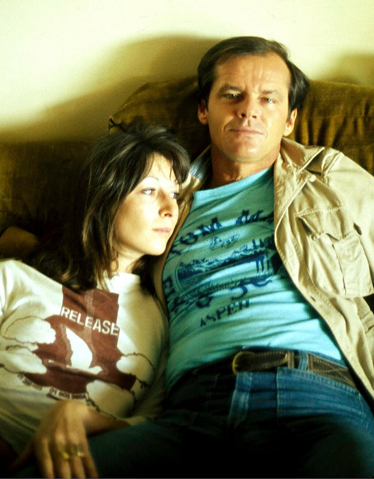 Jack Nicholson and Anjelica Huston on a Sofa