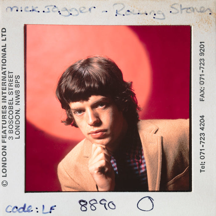 Mick Jagger Posed in the Studio