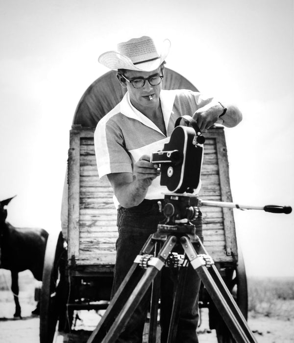 James Dean Behind Camera by Frank Worth