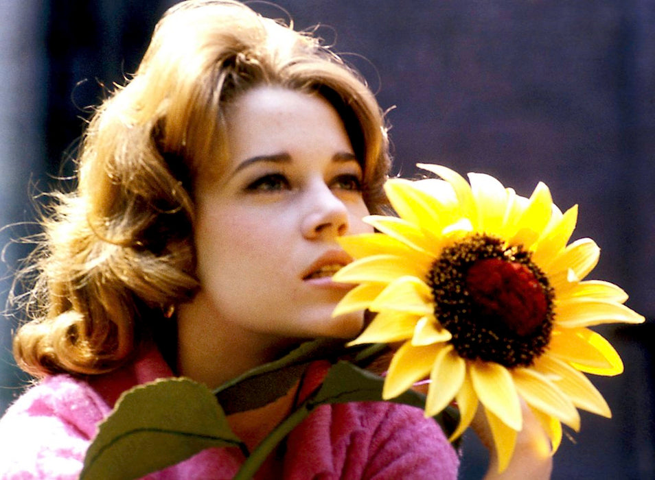 Jane Fonda with Ukrainian Sunflower