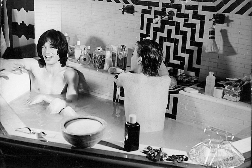Mick Jagger Soaking in Tub with Woman