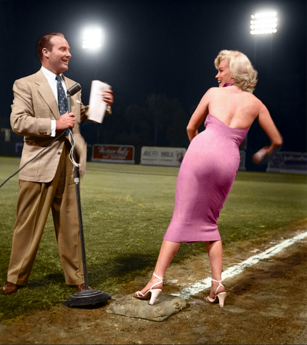 Marilyn Monroe at Dodger Stadium by Frank Worth