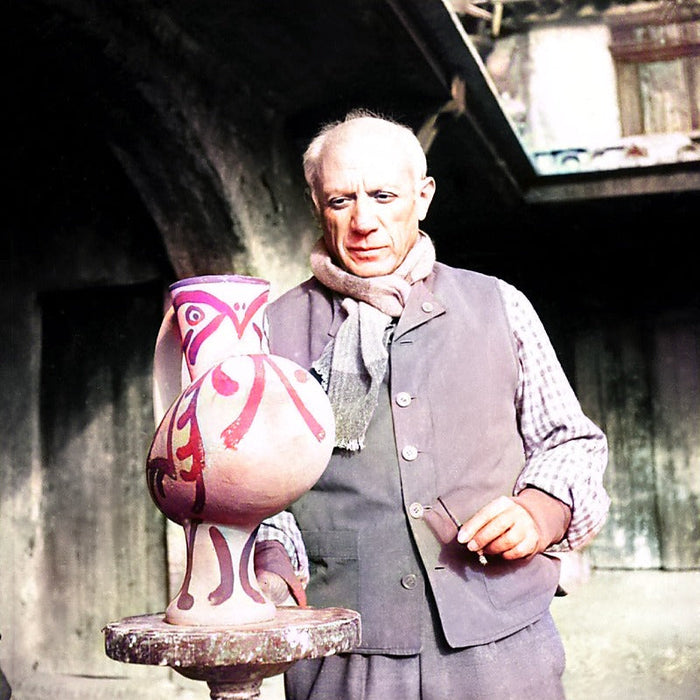 Picasso with Bird Sculpture