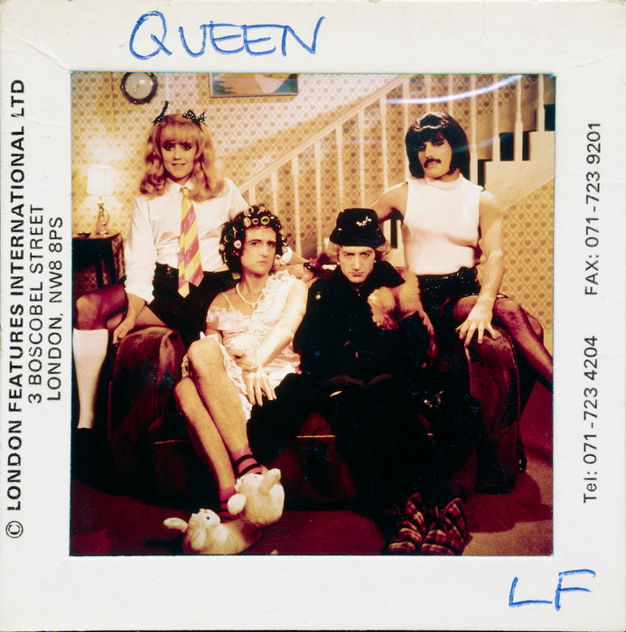 Queen, Men As Women. On set of "I Want to Break Free"