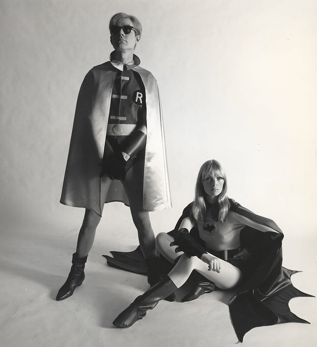 Andy Warhol and His Muse Nico as Batman and Robin