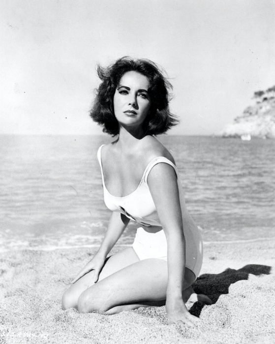 Liz Taylor on the Beach, Movie Star News