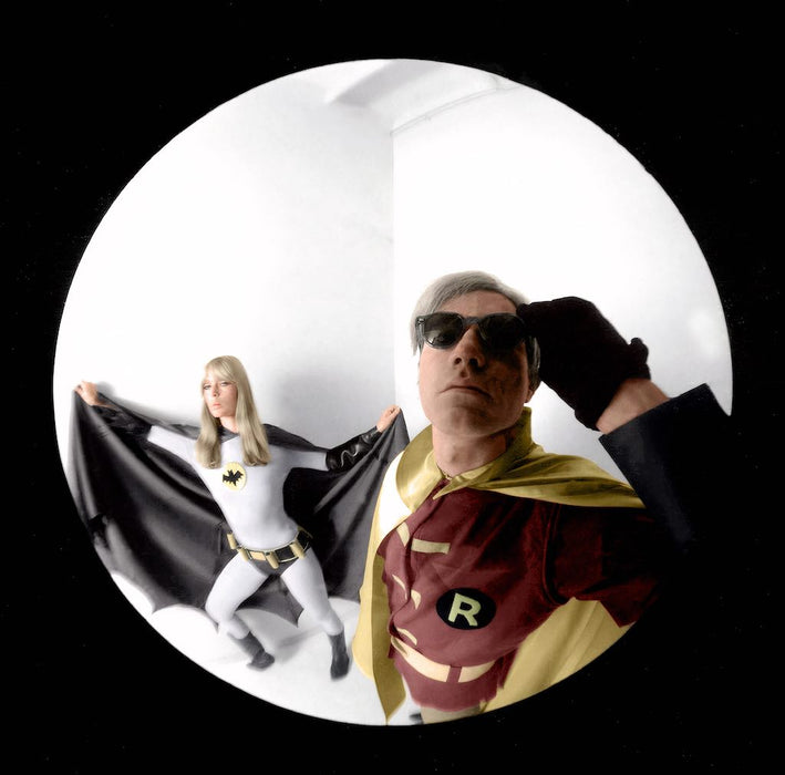 Andy Warhol and Nico as Batman and Robin