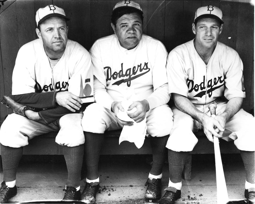 Babe Ruth in the Dugout