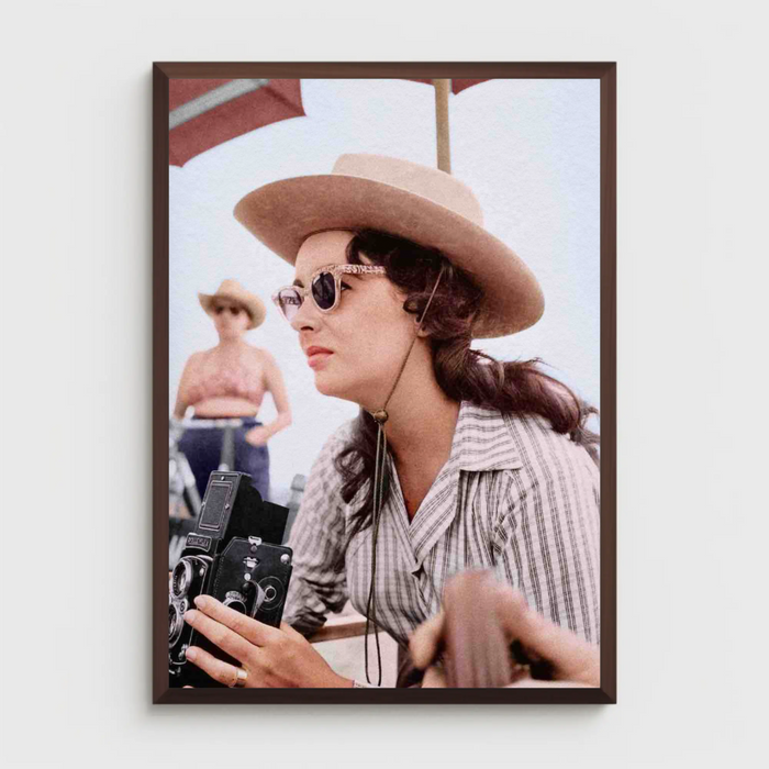 Liz Taylor on Set of Giant by Frank Worth