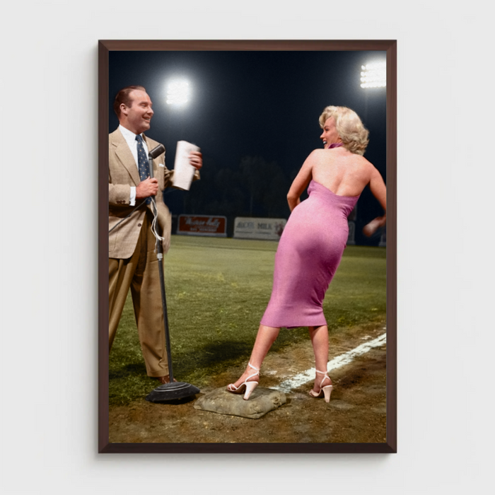 Marilyn Monroe At Dodgers Stadium by Frank Worth
