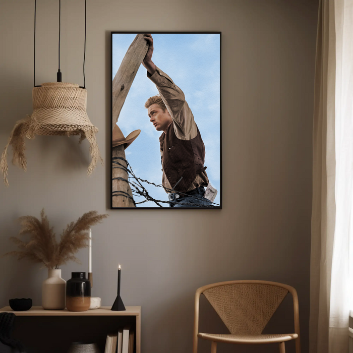 James Dean On Set of Giant by Frank Worth