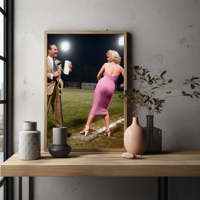 Marilyn Monroe At Dodgers Stadium by Frank Worth