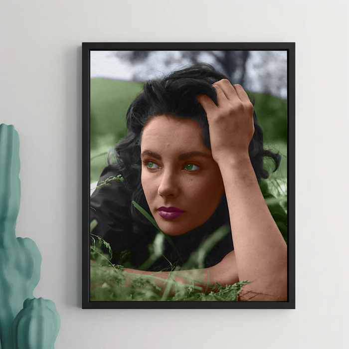Liz Taylor in the Grass by Frank Worth